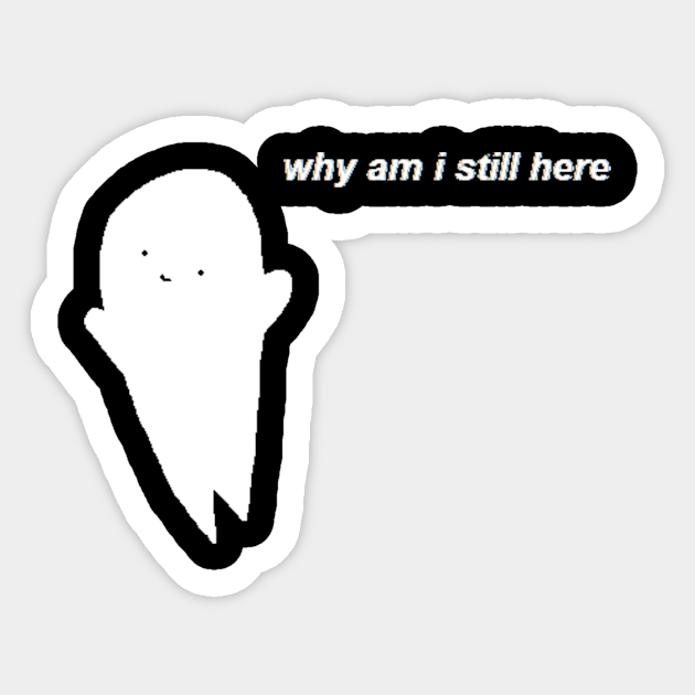 Reverse Ghost Sticker by badlydrawneverything